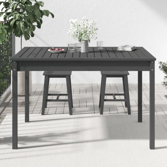 Table de jardin gris 121x82,5x76 cm bois massif de pin