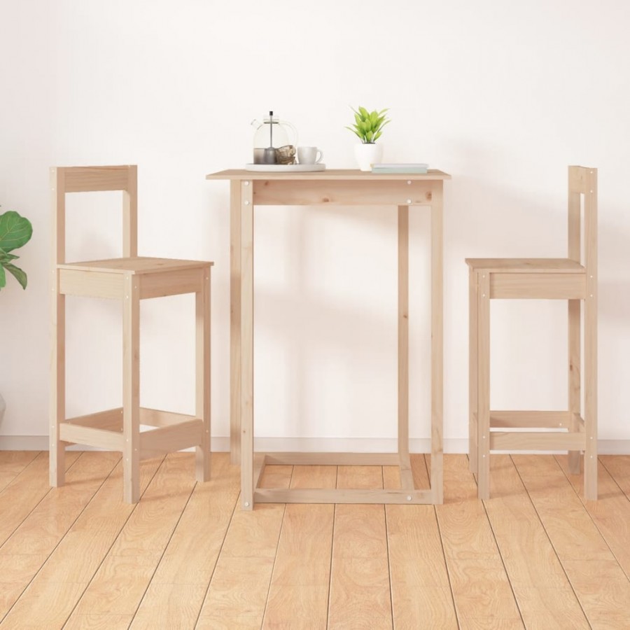 Tabourets de bar 2 pcs 40x41,5x112 cm bois massif de pin