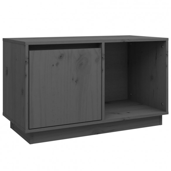 Meuble TV Gris 74x35x44 cm Bois de pin massif