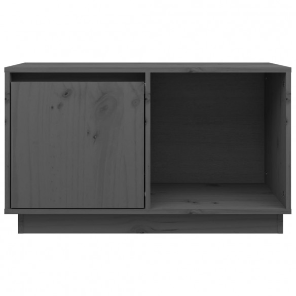 Meuble TV Gris 74x35x44 cm Bois de pin massif