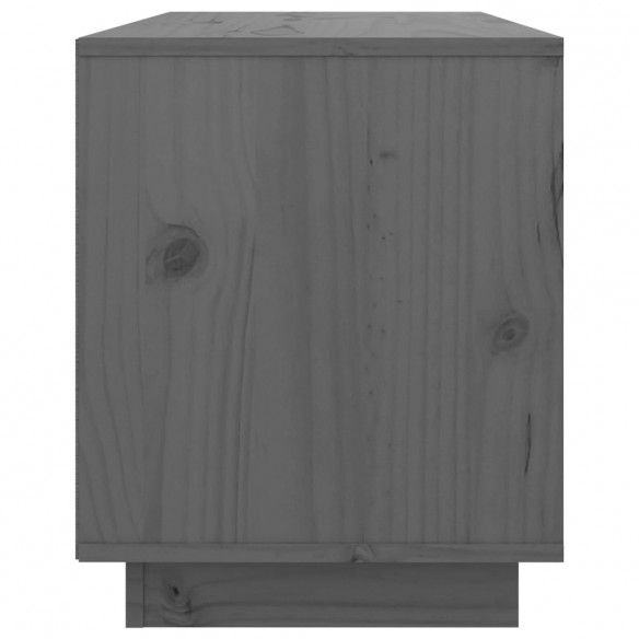 Meuble TV Gris 74x35x44 cm Bois de pin massif