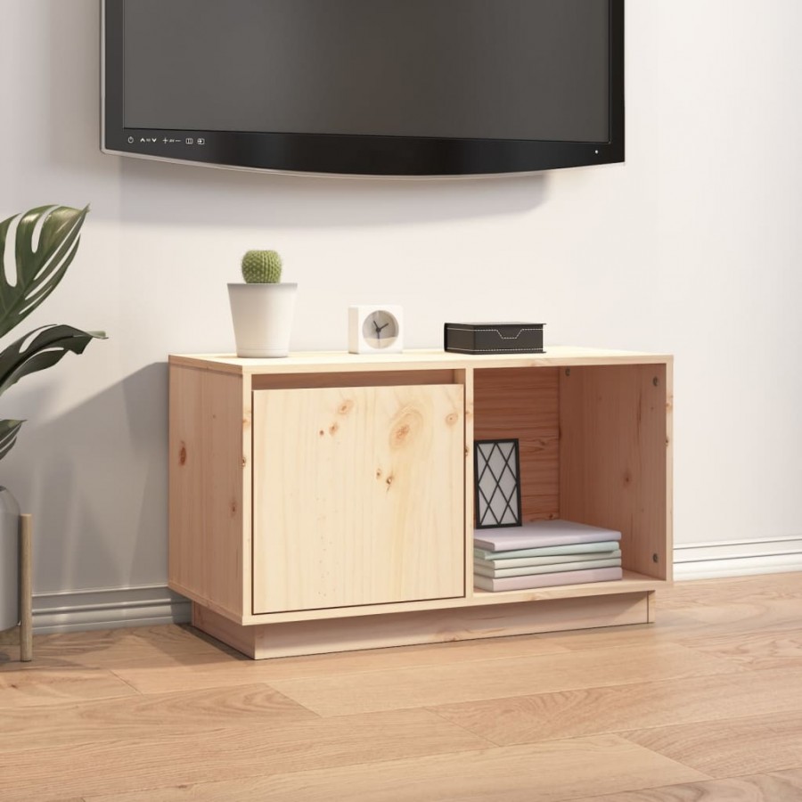 Meuble TV 74x35x44 cm Bois de pin massif