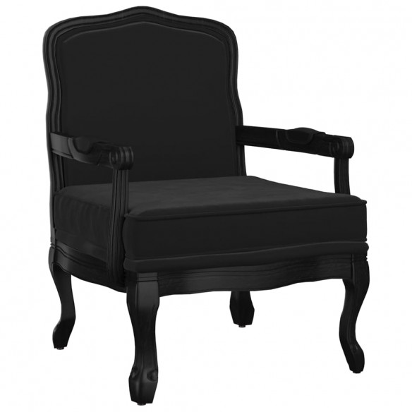 Fauteuil noir 64x64x90 cm velours