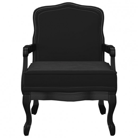 Fauteuil noir 64x64x90 cm velours