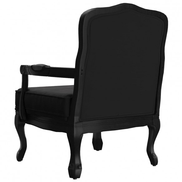 Fauteuil noir 64x64x90 cm velours