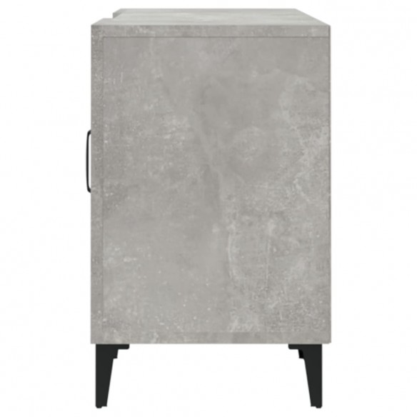 Meuble TV gris béton 150x30x50 cm bois d'ingénierie