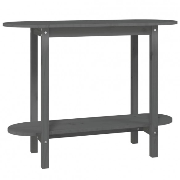 Table console Gris 110x40x80 cm Bois massif de pin