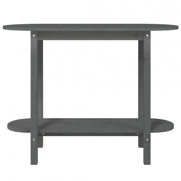 Table console Gris 110x40x80 cm Bois massif de pin