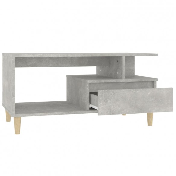 Table basse Gris béton 90x49x45 cm Bois d'ingénierie