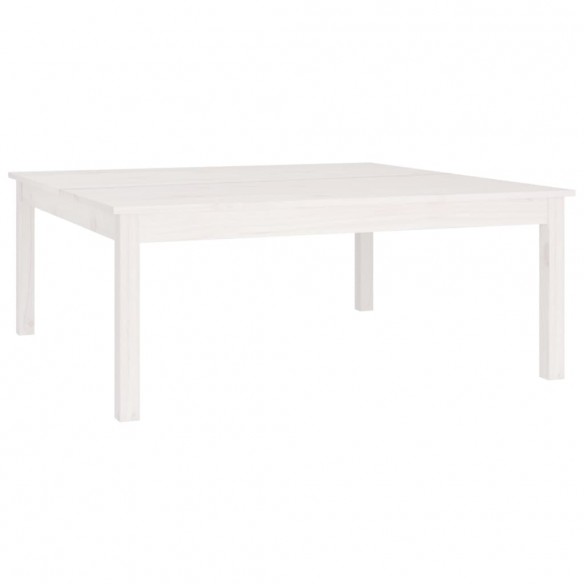 Table basse Blanc 100x100x40 cm Bois massif de pin