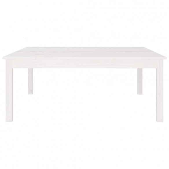 Table basse Blanc 100x100x40 cm Bois massif de pin