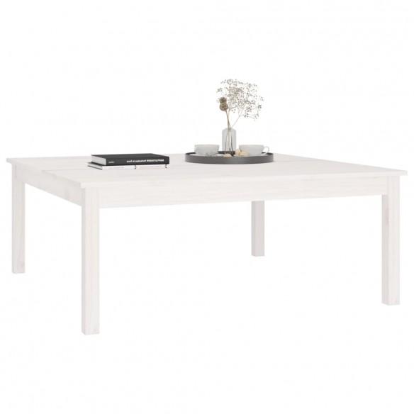 Table basse Blanc 100x100x40 cm Bois massif de pin