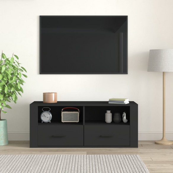 Meuble TV Noir 100x35x40 cm Bois d'ingénierie