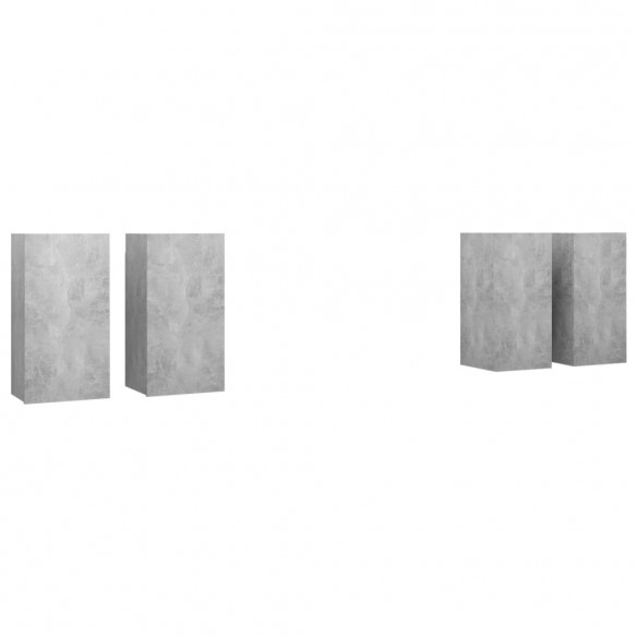 Meubles TV 4 pcs Gris béton 30,5x30x60 cm Aggloméré