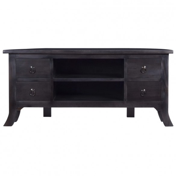 Meuble TV Café noir clair 100x40x45 cm Bois massif d'acajou