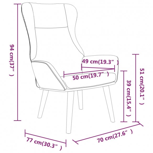 Chaise de relaxation Bleu Tissu