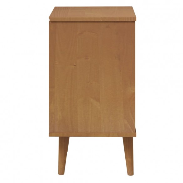 Table de chevet MOLDE Marron 40x35x65 cm Bois de pin solide