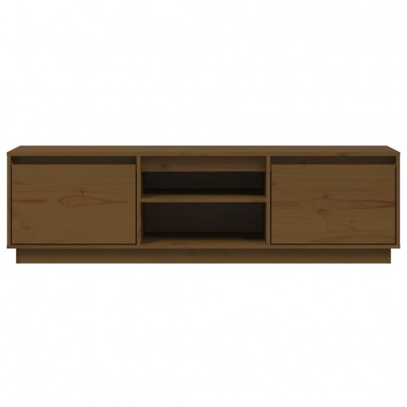 Meuble TV Marron miel 140x35x40 cm Bois de pin massif