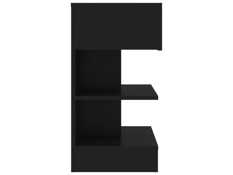 Table de chevet Noir 40x35x65 cm Aggloméré