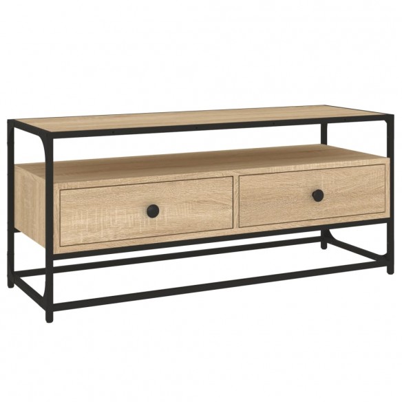 Meuble TV chêne sonoma 100x35x45 cm bois d'ingénierie