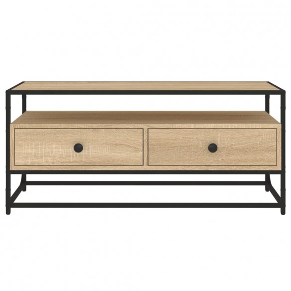 Meuble TV chêne sonoma 100x35x45 cm bois d'ingénierie