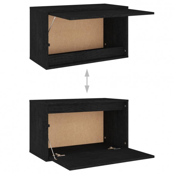 Meubles TV 3 pcs Noir Bois massif de pin