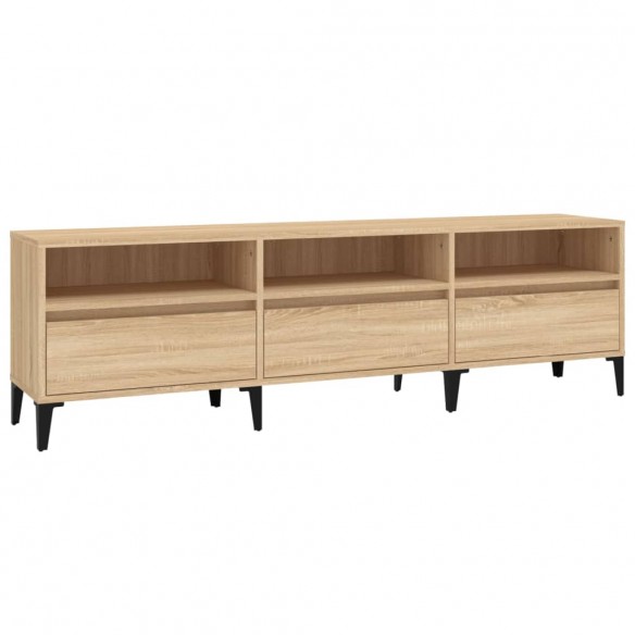 Meuble TV chêne sonoma 150x30x44,5 cm bois d'ingénierie