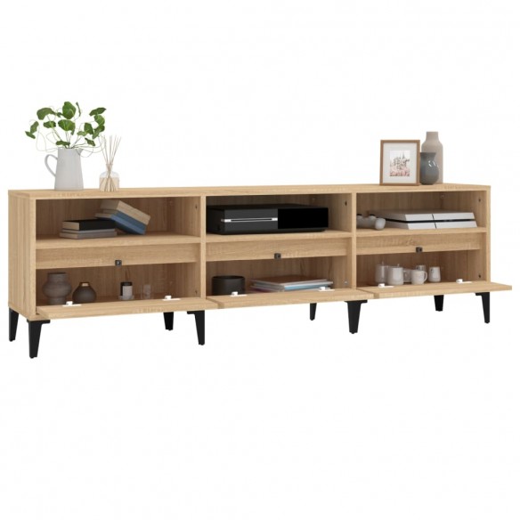 Meuble TV chêne sonoma 150x30x44,5 cm bois d'ingénierie