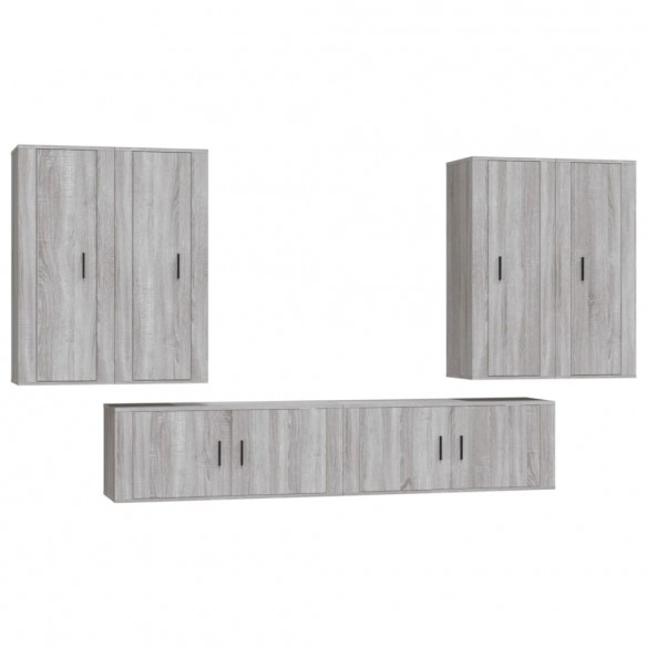 Ensemble de meubles TV 6 pcs Sonoma gris Bois d'ingénierie