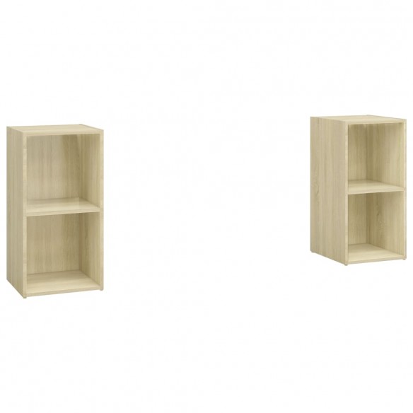 Meubles TV 2 pcs Chêne sonoma 72x35x36,5 cm Aggloméré