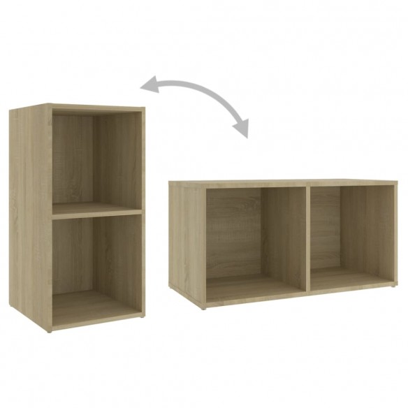 Meubles TV 2 pcs Chêne sonoma 72x35x36,5 cm Aggloméré