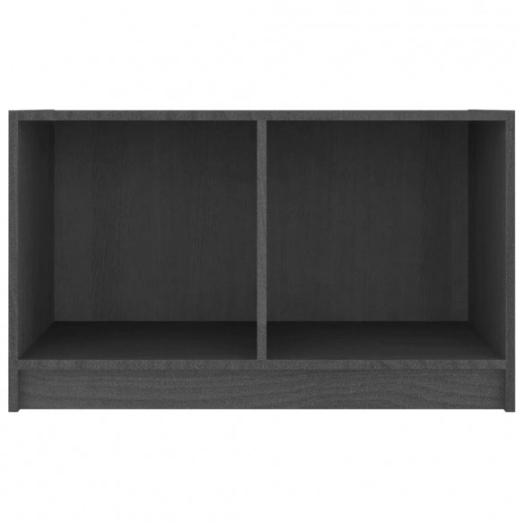 Meuble TV Gris 70x33x42 cm Bois de pin massif