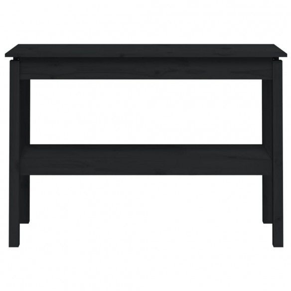 Table console Noir 110x40x75 cm Bois de pin solide