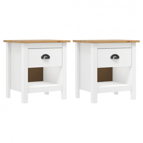 Tables de chevet 2 pcs Hill 46x35x49,5 cm Bois de pin solide