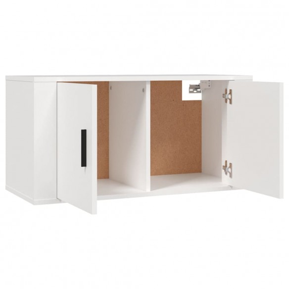 Meubles TV muraux 2 pcs blanc 80x34,5x40 cm