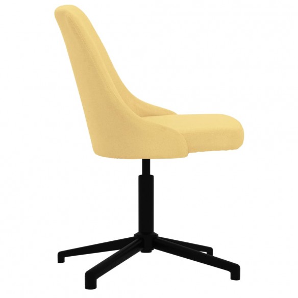 Chaise pivotante de salle à manger Jaune Tissu