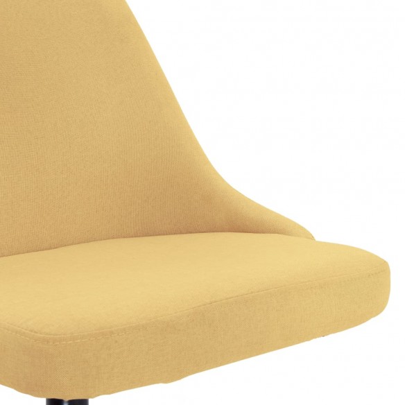 Chaise pivotante de salle à manger Jaune Tissu