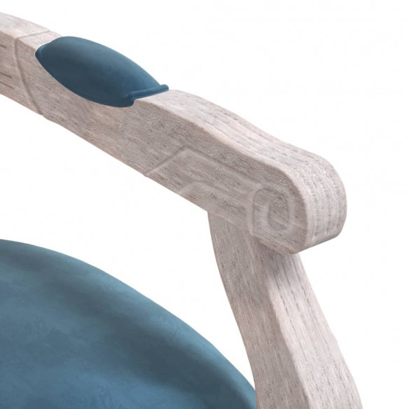 Chaise à manger bleu 54x56x96,5 cm velours