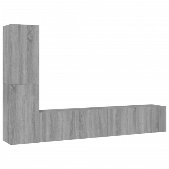 Ensemble de meubles TV 4 pcs Sonoma gris Bois d'ingénierie