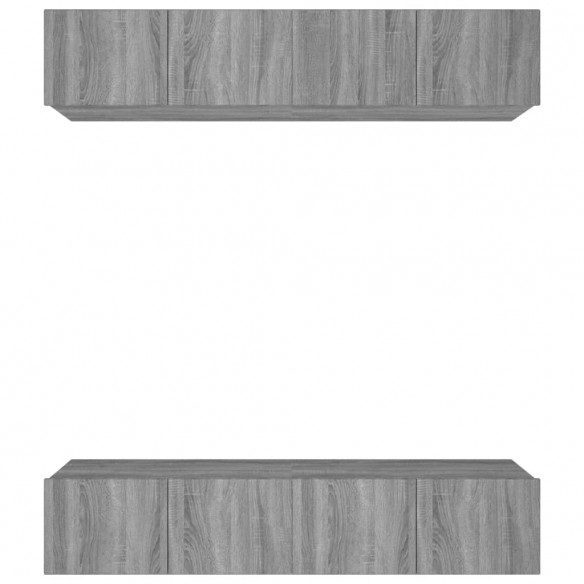 Meubles TV 4 pcs Sonoma gris 80x30x30 cm Bois d'ingénierie