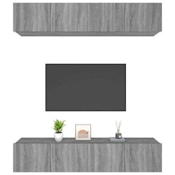 Meubles TV 4 pcs Sonoma gris 80x30x30 cm Bois d'ingénierie