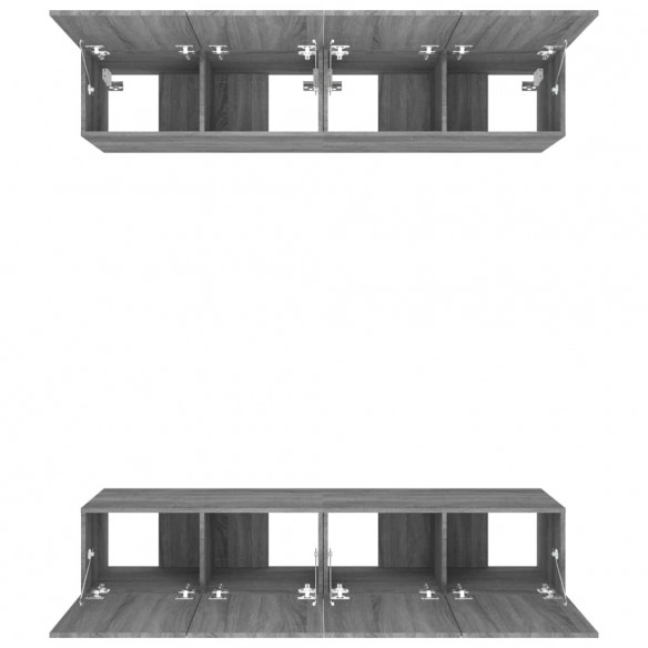 Meubles TV 4 pcs Sonoma gris 80x30x30 cm Bois d'ingénierie