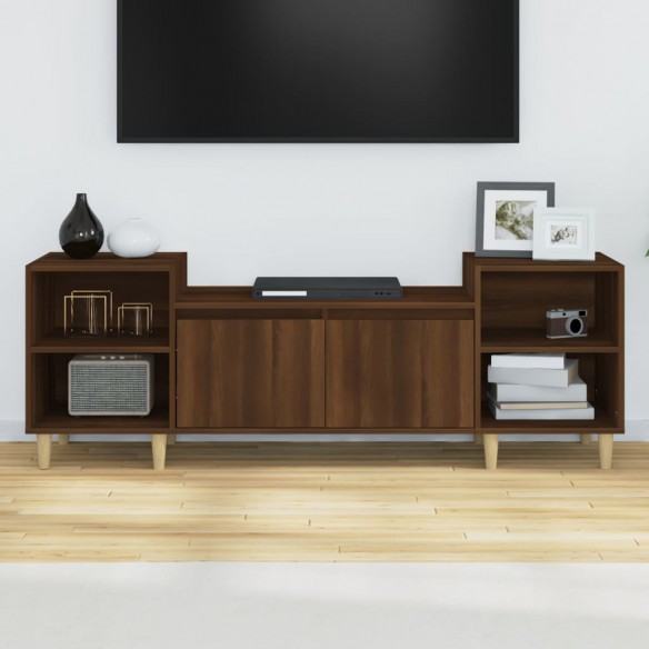 Meuble TV Chêne marron 160x35x55 cm Bois d'ingénierie