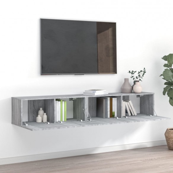 Ensemble de meubles TV 2 pcs Sonoma gris Bois d'ingénierie