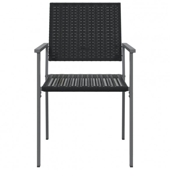 Chaises de jardin lot de 4 noir 54x62,5x89 cm résine tressée