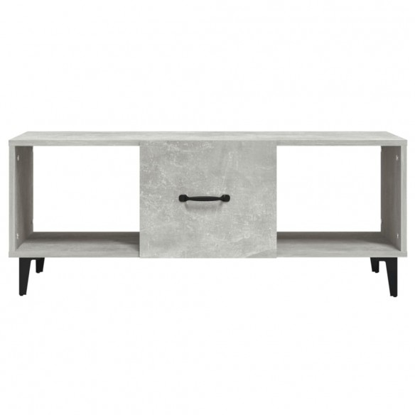 Table basse Gris béton 102x50x40 cm Bois d'ingénierie