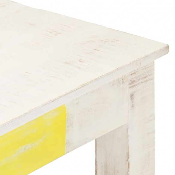 Table basse Blanc 110x60x45 cm Bois de manguier massif