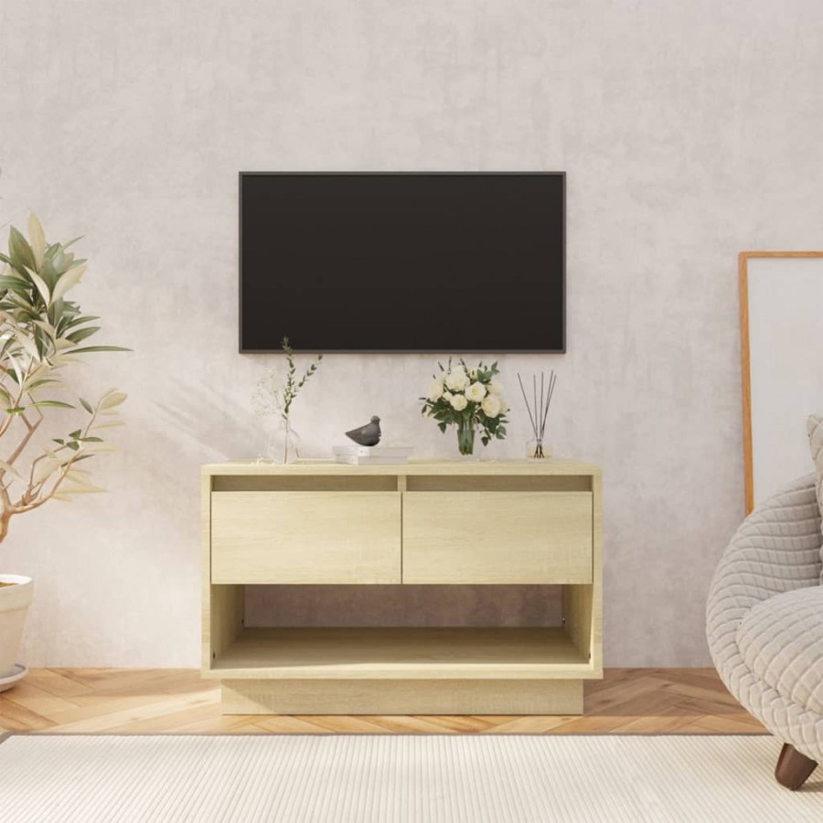 Meuble TV Chêne Sonoma 70x41x44 cm Aggloméré