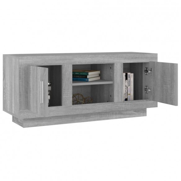 Meuble TV sonoma gris 102x35x45 cm bois d'ingénierie