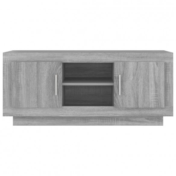 Meuble TV sonoma gris 102x35x45 cm bois d'ingénierie